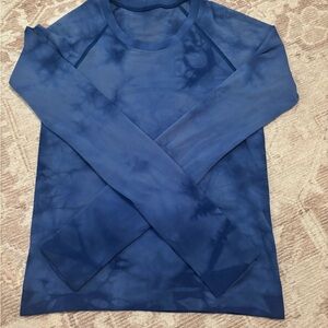 Blue Tie-Dye Long Sleeve Shirt